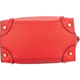 Celine Red Leather Luggage Handbag