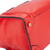 Celine Red Leather Luggage Handbag