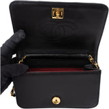 Chanel Quilted Lambskin 24K Gold Single Flap Crossbody Bag