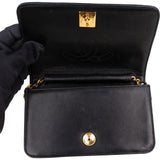 Chanel Quilted Lambskin 24K Gold Single Flap Shoulder Bag