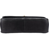 Chanel Quilted Lambskin 24K Gold Halfmoon Double Flap Shoulder Bag