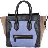 Celine Leather Tricolor Luggage Handbag