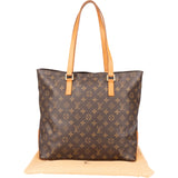 Louis Vuitton Canvas Monogram Cabas Mezzo Shoulder Bag