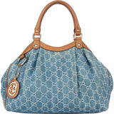 Gucci GG Denim Monogram Sukey Handbag