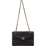 Chanel Quilted Lambskin 24K Gold Double Flap Shoulder Bag