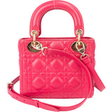 Christian Dior Quilted Leather Mini Lady Dior Handbag
