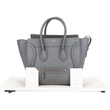 Celine Gris Leather Luggage Handbag