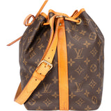 Louis Vuitton Canvas Monogram Sac Noe Petit Shoulder Bag