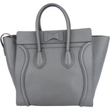 Celine Gris Leather Luggage Handbag