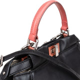 Fendi Black Leather Peekaboo Handbag
