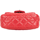 Chanel Quilted Perforated Lambskin Single Flap Crossbody Bag
