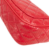 Chanel Quilted Perforated Lambskin Single Flap Crossbody Bag