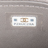 Chanel Grey Lambskin Mini Vanity Crossbody Bag