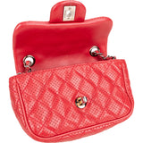 Chanel Quilted Perforated Lambskin Single Flap Crossbody Bag