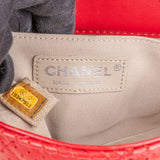 Chanel Quilted Perforated Lambskin Single Flap Crossbody Bag
