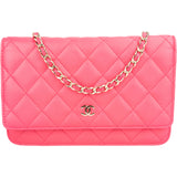 Chanel Quilted Lambskin Wallet On Chain Crossbody Bag
