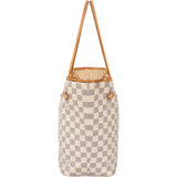 Louis Vuitton Damier Azur Monogram Neverfull MM Shopper Handbag