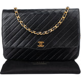 Chanel Quilted Lambskin 24K Gold Single Flap Shoulder Bag