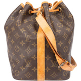 Louis Vuitton Canvas Monogram Sac Noe Petit Shoulder Bag