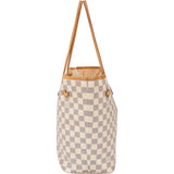 Louis Vuitton Damier Azur Monogram Neverfull MM Shopper Handbag