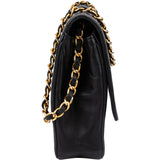 Chanel Quilted Lambskin 24K Gold Single Flap Shoulder Bag