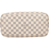 Louis Vuitton Damier Azur Monogram Neverfull MM Shopper Handbag