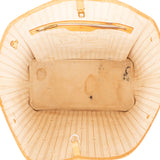 Louis Vuitton Damier Azur Monogram Neverfull MM Shopper Handbag