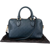 Gucci Blue Leather GG Monogram Boston Handbag
