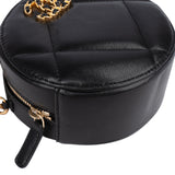 Chanel 19 Quilted Lambskin Round Crossbody Bag