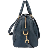 Gucci Blue Leather GG Monogram Boston Handbag