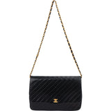 Chanel Quilted Lambskin 24K Gold Single Flap Shoulder Bag