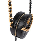Chanel 19 Quilted Lambskin Round Crossbody Bag