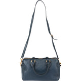 Gucci Blue Leather GG Monogram Boston Handbag
