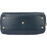 Gucci Blue Leather GG Monogram Boston Handbag