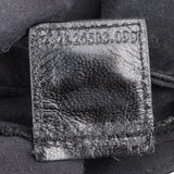 Fendi Black Cotton Baguette Buckle Shoulder Bag