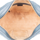 Gucci Blue Leather GG Monogram Boston Handbag