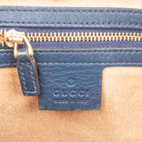 Gucci Blue Leather GG Monogram Boston Handbag