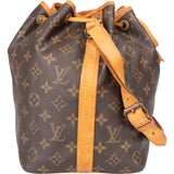 Louis Vuitton Canvas Monogram Sac Noe Petit Shoulder Bag