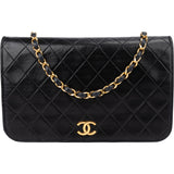 Chanel Quilted Lambskin 24K Gold Single Flap Shoulder Bag