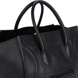 Celine Black Leather Phantom Luggage Handbag