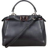 Fendi Black Leather Peekaboo Handbag