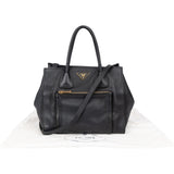 Prada Black Calfskin Vitello Handbag