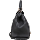 Fendi Black Leather Peekaboo Handbag