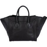 Celine Black Leather Phantom Luggage Handbag