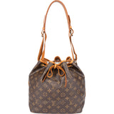 Louis Vuitton Canvas Monogram Sac Noe Petit Shoulder Bag