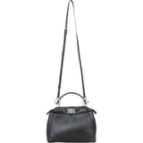 Fendi Black Leather Peekaboo Handbag