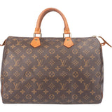 Louis Vuitton Canvas Monogram Speedy 35 Handbag
