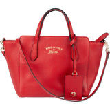 Gucci Red Leather Swing Handbag