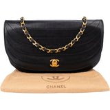 Chanel Quilted Lambskin 24K Gold Single Flap Shoulder Bag