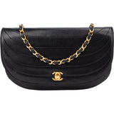Chanel Quilted Lambskin 24K Gold Single Flap Shoulder Bag